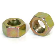50 7/8-9 Finished Hex Nuts Grade 8 Yellow Zinc 